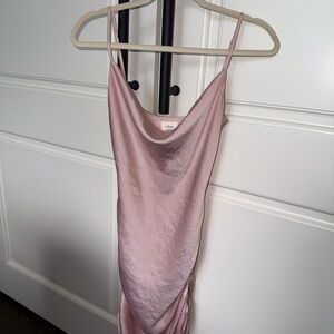 Aritzia Wilfred Pink Satin Slip Dress💕🌸